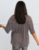 Striped Lace Side Slit Top (Reg. and Plus) - 6 Colors