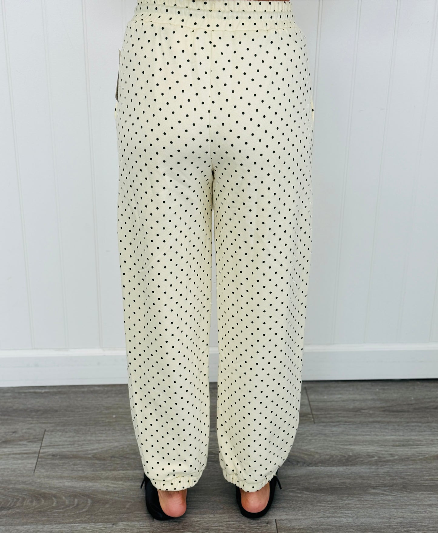 Cozy Micro Polka Dot Jogger Pants (Reg.) - 2 Colors