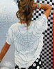 Queen Of Sparkles White Oversized Spider on Web Tee (Reg. and Plus)