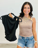 Gold Trim Ruched Blouse (Reg.)-2 Colors