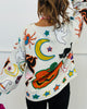 Queen Of Sparkles Ivory Halloween Icon Button Up Cardigan (Reg. and Plus)