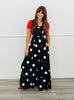 Black O White Polka Dot Tiered Jumpsuit (Reg & Plus)