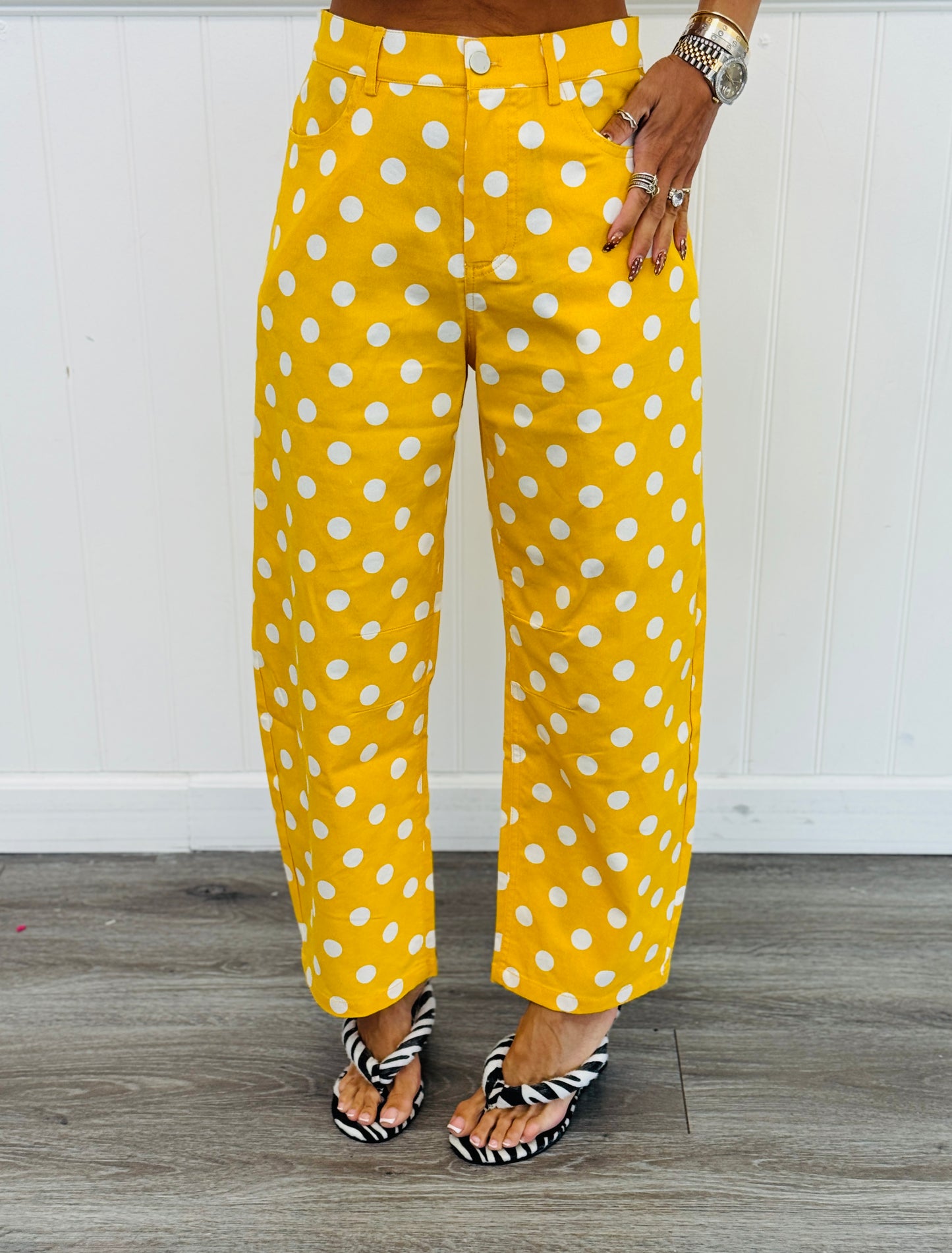 Polka Dot Ankle Pants (Reg & Plus) - 4 Colors