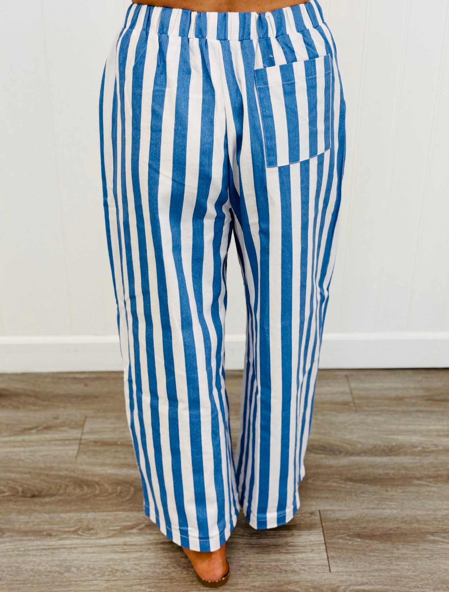 Colorful Striped Wide Leg Pants (Reg.)-3 Colors