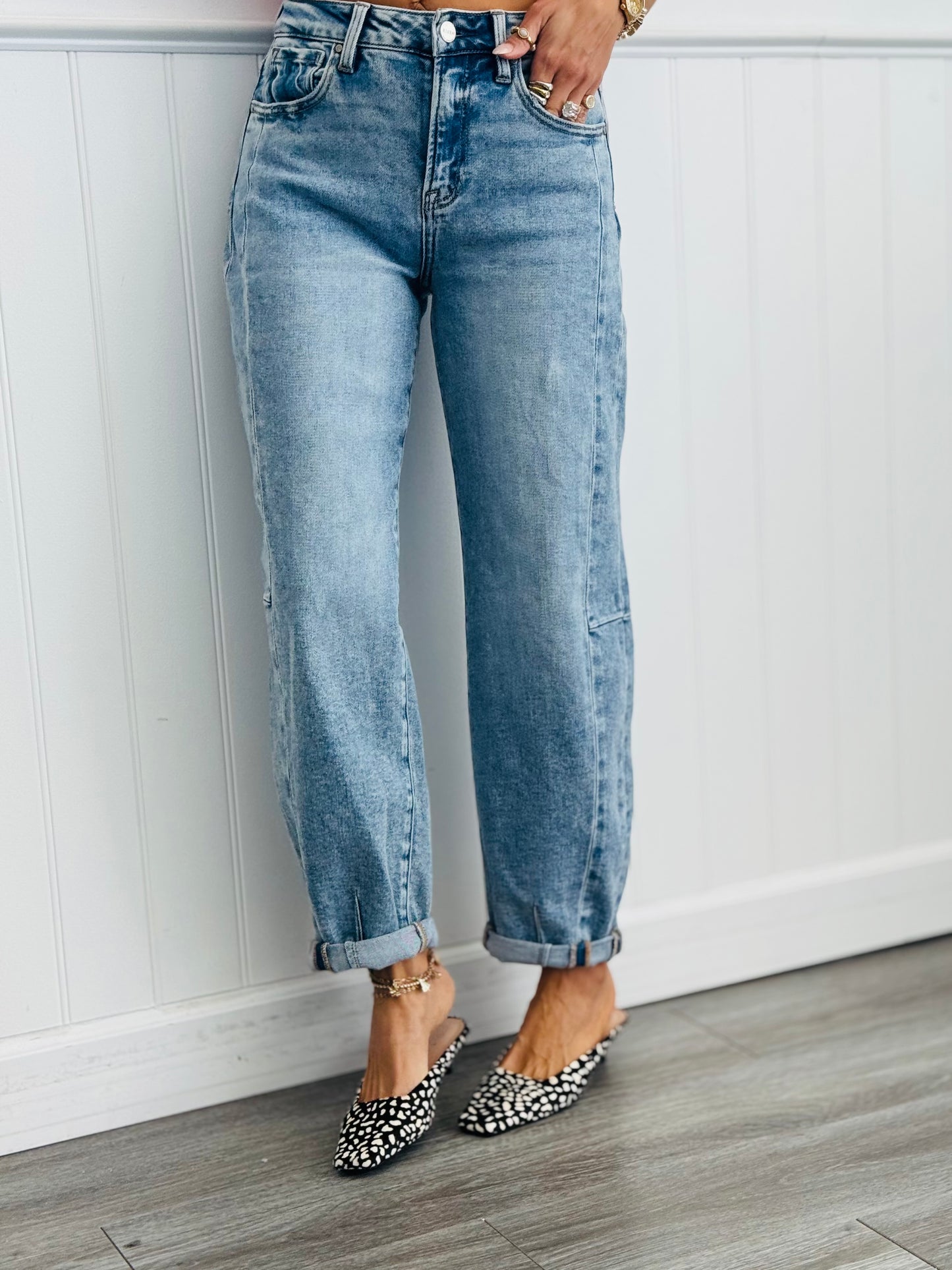 Risen Medium Rock The Night Away Barrel Jeans (Reg & Plus)