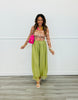 Crinkled Lace Trim Pants (Reg & Plus)- 2 Colors