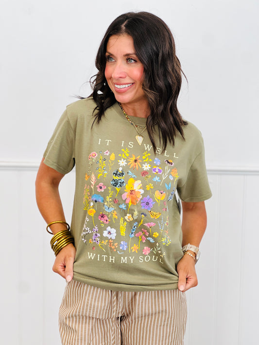 It Is Well With My Soul Graphic Tee (Reg. and Plus)