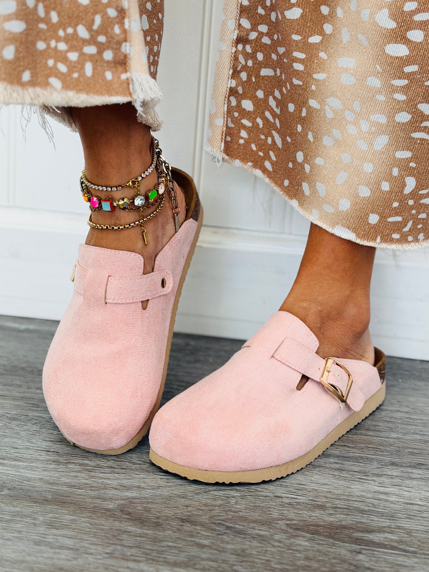 Lt Pink Ronan Buckle Mule