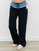 Contrast Waistband Drawstring Pants (Reg.)-2 Colors