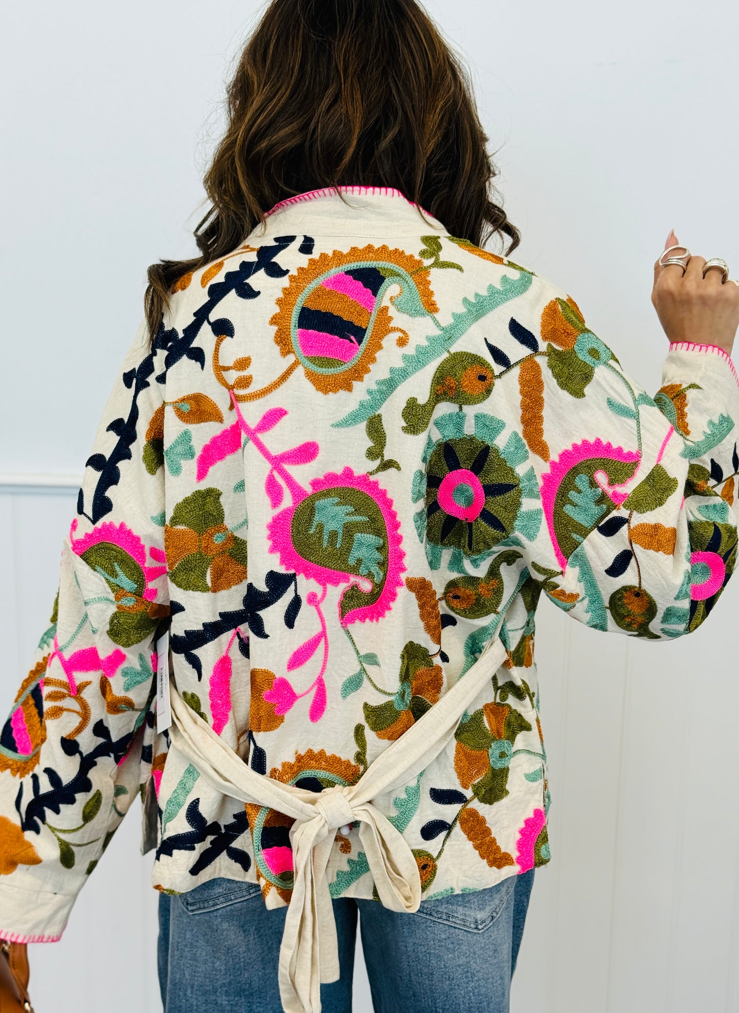 POL Natural Multi Print Kimono Jacket (Reg.)