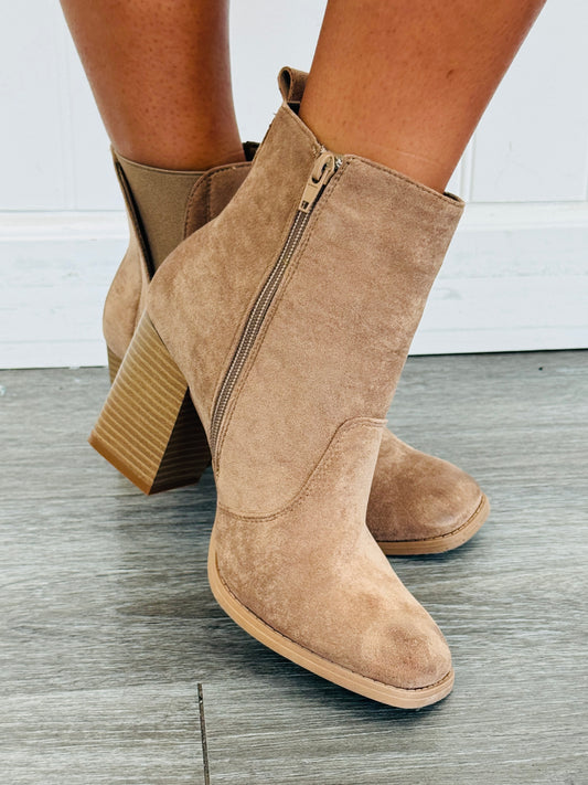 Taupe Simply Chic Ankle Boots
