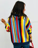 Navy Multi Striped Sweater Top (Reg.)