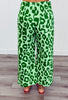 Kelly Green Leopard Cropped Pants (Reg.)