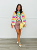 Rainbow Striped Sweater Cardigan (Reg & Plus)