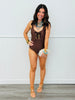 Chocolate Coastal Couture One Piece Swimsuit (Reg. & Plus)