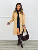 Tan/Black Long Sleeve Trench Coat (Reg.)