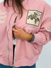 Pink West Coast Rodeo Embroidered Bomber Jacket (Reg & Plus)