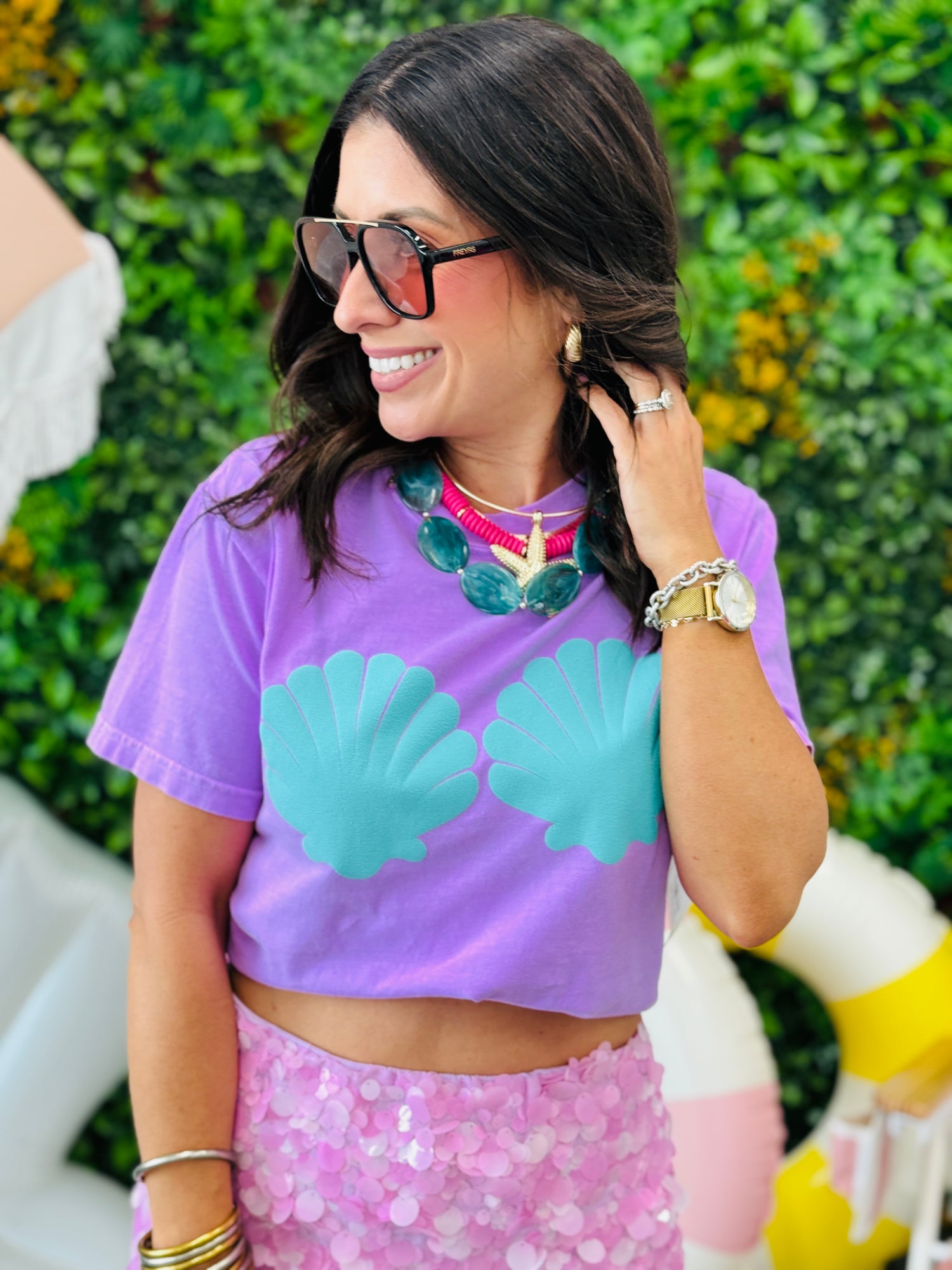 Purple Shell Puff Graphic Tee (Reg. and Plus) – Walker Rose Boutique