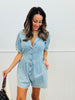 Lt. Denim Western Vibe Romper (Reg)
