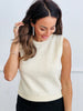 Cream Dazzle Sweater Top (Reg)