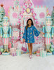 Queen Of Sparkles Chambray Multi Candy Cane Dress (Reg. & Plus)