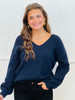 Back Bow Tie Sweater Knit Top (Reg.)-5 Colors