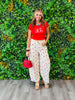Cream/Red Polka Dot Wide Leg Pants (Reg.)