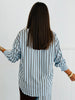 Blue Stripe Button Down Shirt, Pant & Scarf Set (Reg.)