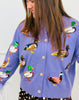 Queen Of Sparkles Purple Ducks Feather Sleeve Cardigan (Reg. and Plus)