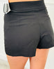 Black Denim Side Buckle Skort (Reg.)
