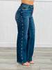 Judy Blue Studded In Sweetness Straight Jeans (Reg. and Plus)