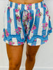 Blue Combo Floral Ruffled Babydoll Short Set (Reg.)