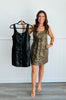 Jumper Style Faux Leather Mini Dress (Reg.)- 2 Colors