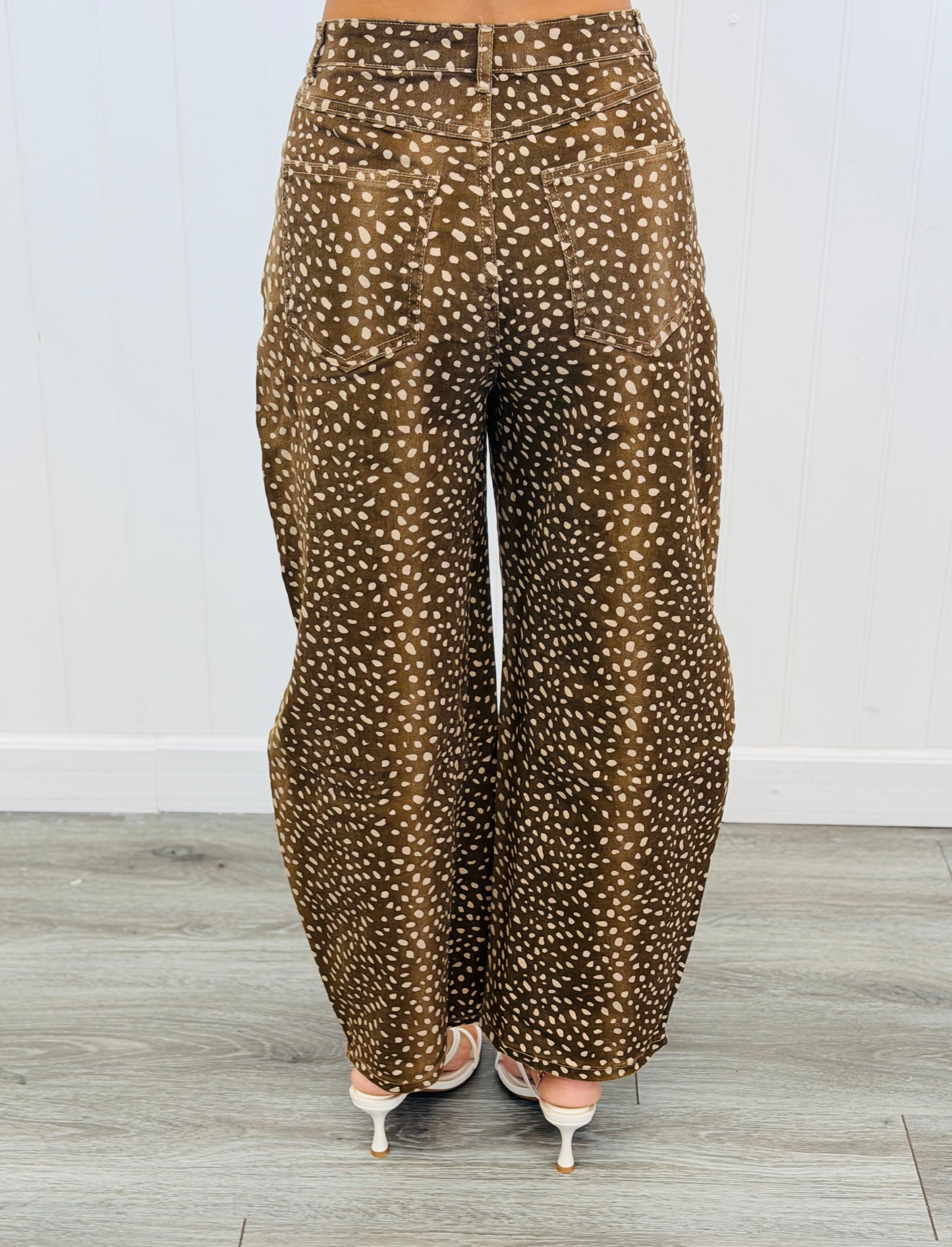 Brown Spotted Barrel Pants (Reg.)