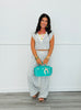 White Striped Knit Top & Pant Set (Reg & Plus)