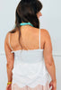 White Scalloped Eyelet Cami Top (Reg.)