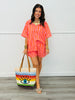 Pink Striped Button Up Top & Shorts Set (Reg.)
