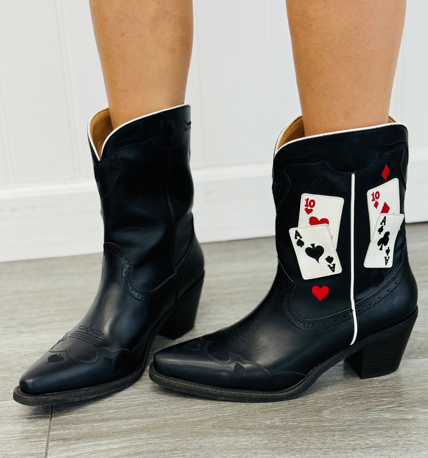 Black Step Into Luck Boots