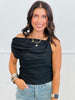 Stretchy Asymmetrical Blouse (Reg.)- 3 Colors