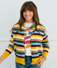 Multi Brown Horizon Stripe Sweater Cardigan (Reg.)