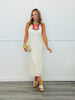 Ivory Floral Lace Midi Slip Dress (Reg.)