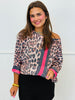 Leopard Striped Pullover Top (One Size)
