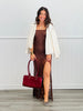 Brown Sleeveless Lace Maxi Dress (Reg.)