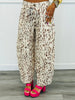 Ivory/Brown Speckled Print Barrel Pants (Reg.)