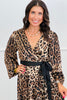 Leopard High Low Wrap Midi Dress (Reg & Plus)