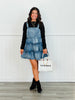Acid Washed Denim Tiered Mini Dress (Reg & Plus)
