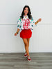 Queen Of Sparkles White Holly Card Logo Mockneck Sweatshirt (Reg. & Plus)