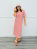 Cream/Red Striped Midi Dress (Reg.)