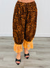 Brown Leopard & Lace Harem Pants  (Reg & Plus)