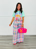 Plaid Pocket Wide Leg Pants (One Size)